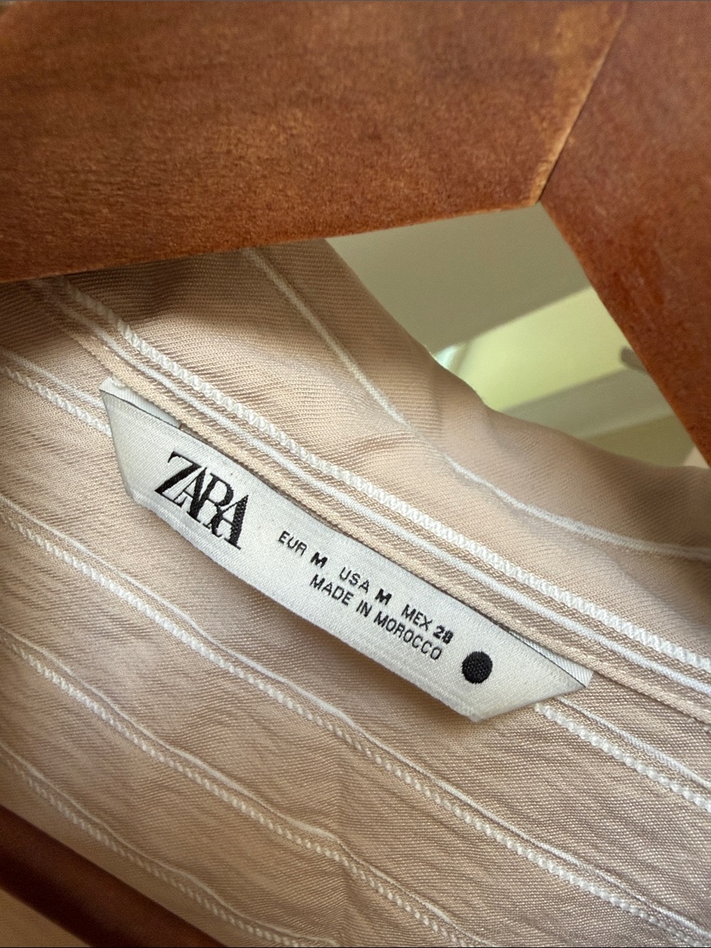 ZARA light textured striped button shirt - Picture 2 of 9